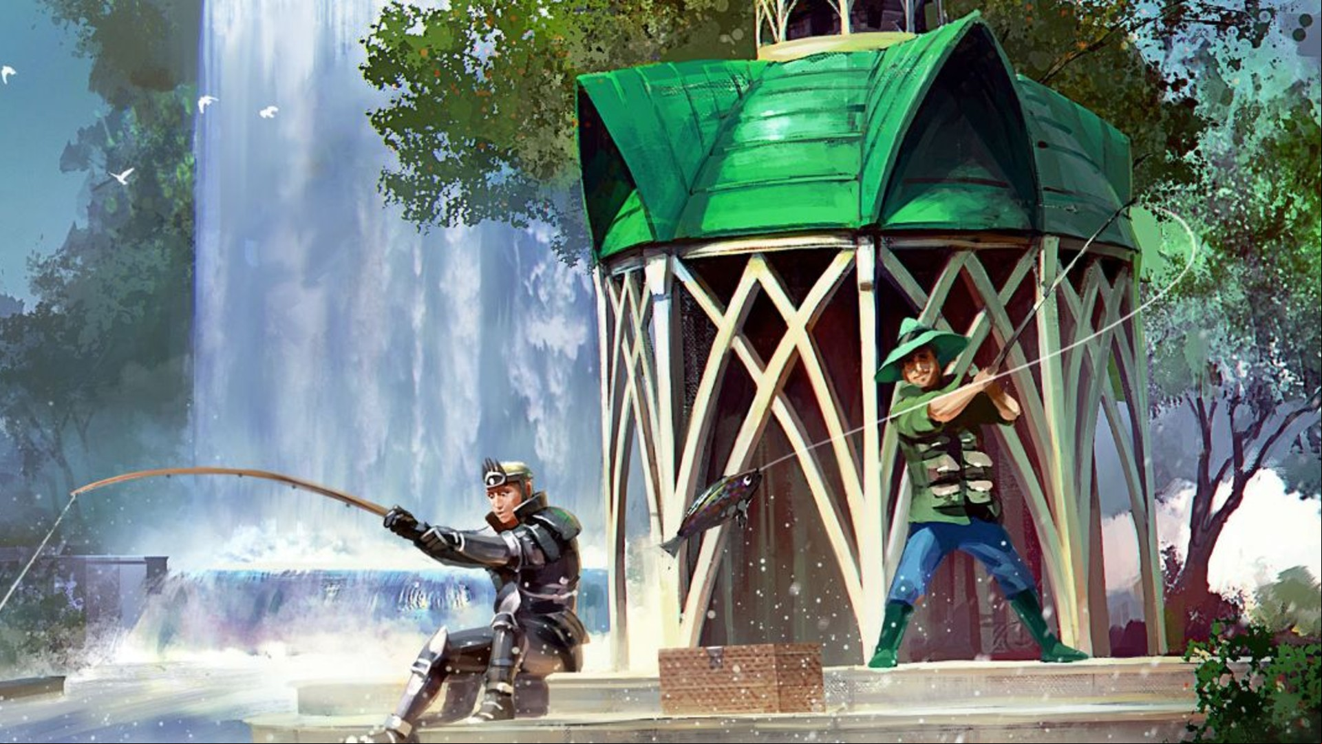 Fishing in one of the best laptop games, Runescape