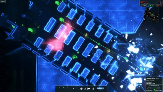 Best turn-based strategy games - green men are shooting at exploding enemies in Frozen Synapse 2.