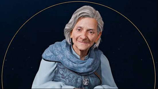 Hogwarts Legacy characters - a mugshot of Professor Hecat.