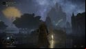 A nighttime view of Raya Lucaria Academy in Elden Ring