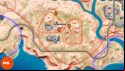 Orange pins showing all three Fortnite Omni Chips locations in Chonker's Speedway.
