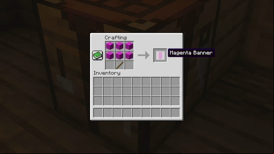 How to make Minecraft banner: Magenta banner crafting recipe
