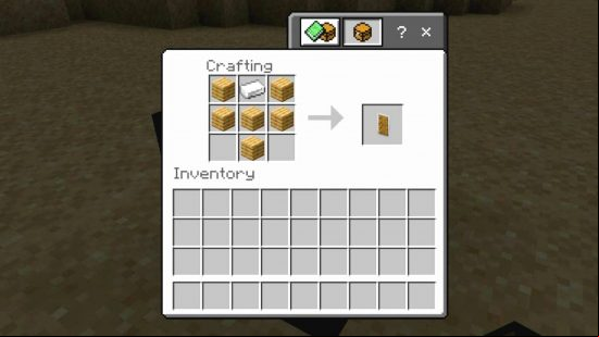 Minecraft shields recipe: crafting UI