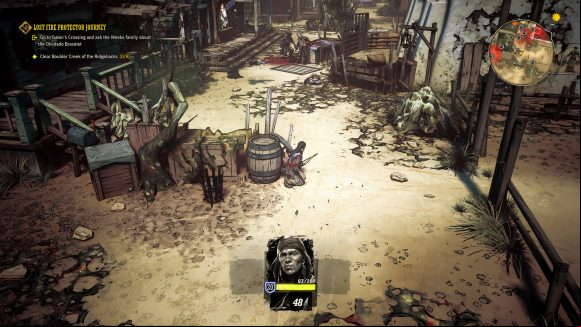 Weird West review: stalking an enemy hideout from behind a keg