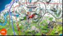 Fortnite Omni Chip locations: Orange pins showing all three locations in Command Cavern.