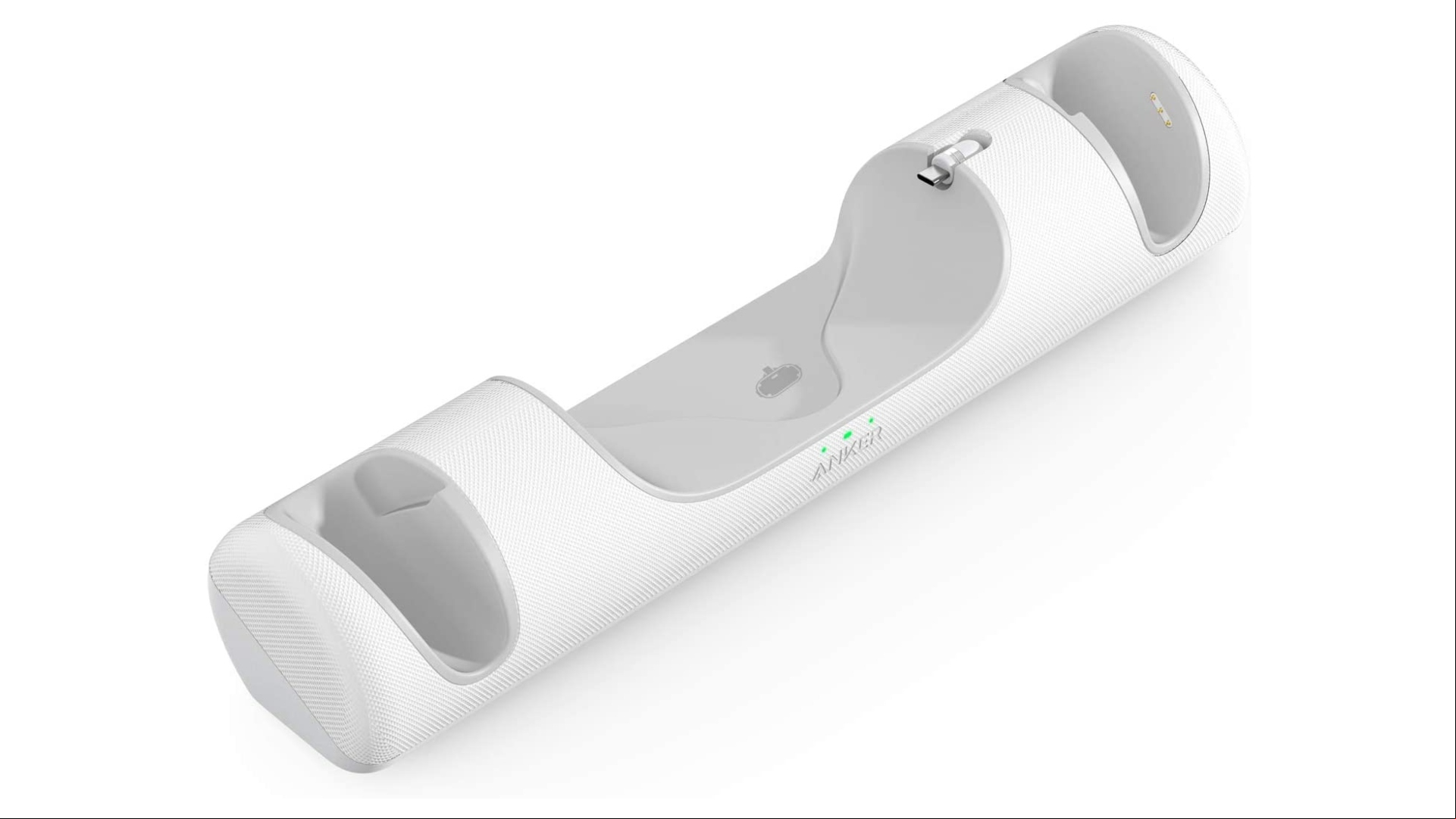 Oculus quest 2 accessories: the Anker charging dock on a white background.