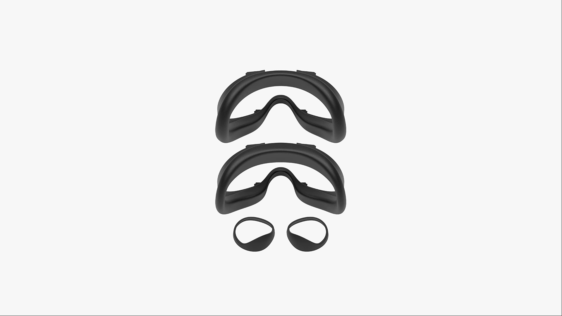Oculus Quest 2 accessirues: the fit pack on a white background.