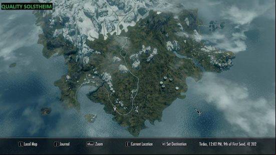 Skyrim mod - Quality of World Map