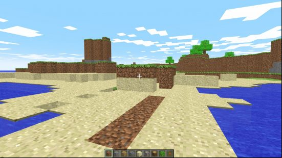 Best browser games: a sparse, basic island world in Minecraft Classic