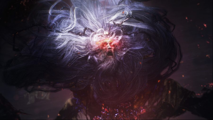 Man with lots of hair screaming into the void