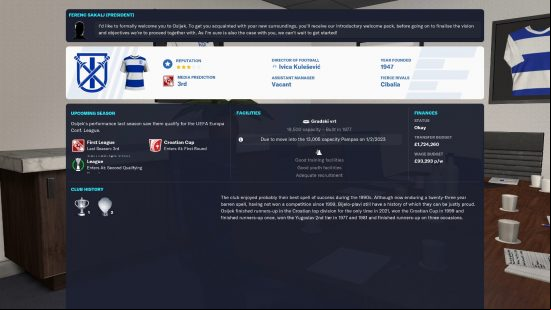 Best teams to manage in Football Manager 2023: NK Osijek
