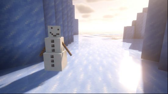 Minecraft pumpkin - a Minecraft snowman after the carved pumpkin has been removed from his head