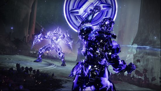 Best Destiny 2 Void Titan builds for PvP and PvE: A Void Titan diplays its Sentinel Shield ability.