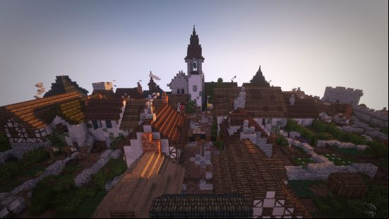 Best Minecraft servers: a view of Winterfell in WesterosCraft.