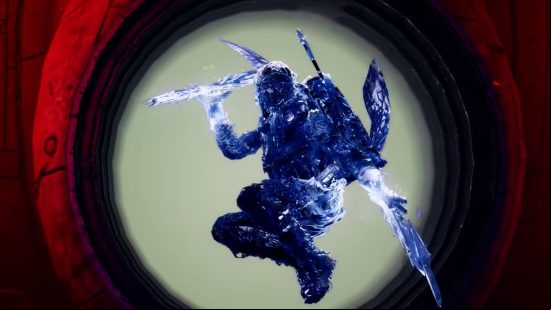 Best Destiny 2 Hunter Stasis builds for PvP and PvE: A Stasis Hunter casting its Super ability in front of a spheric background.