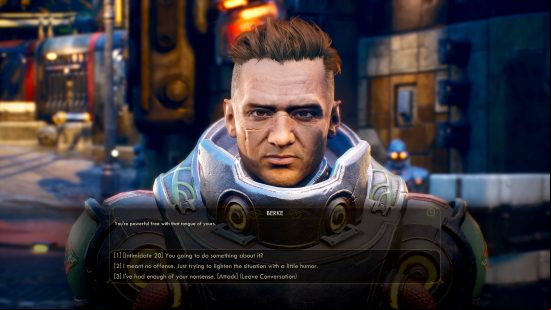 Games like Starfield - The Outer Worlds: Dialogue options in a conversation