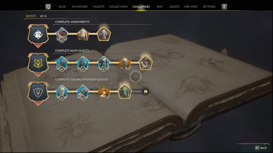 Hogwarts Legacy challenges - most of the quests challenges in the game.
