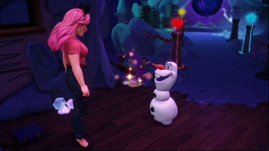 Dreamlight Valley Olaf quests: The player character talks to Olaf