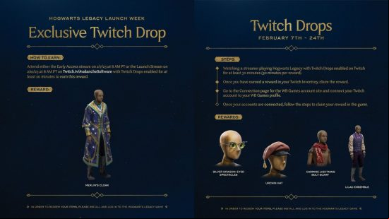 Hogwarts Legacy Twitch drops and where to find them