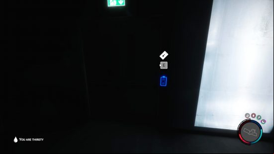 Sons of the Forest keycard locations: A door is locked, and an electronic keycard lock is at the side of it