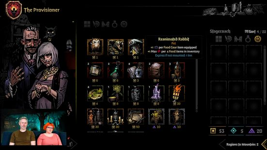 Darkest Dungeon 2 - two developers showing off a selection of the new pets in the Redemption Road update