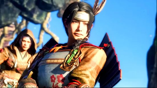 Wild Hearst - a hunter in armour and a headband looks out at clear blue skies