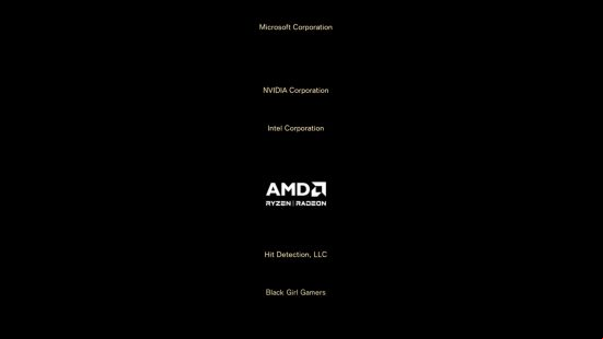 A screenshot from the Forspoken credits thanking Black Girl Gamers