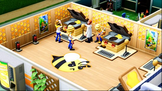 Sega Steam sale - patients with beehives on their heads are treated in Two Point Hospital