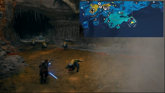 A map shows the location of the next Cal Kestis cosmetics 