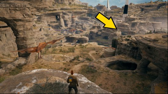 A yellow arrow points to the Star Wars Jedi Survivor Chamber of Fortitude