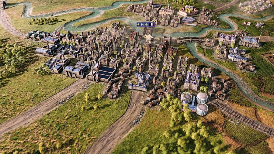 Victoria 3 - overview of the city of Paris in the grand strategy game