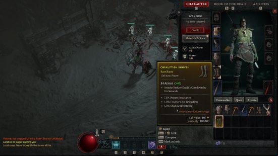 The Rare items in Diablo 4 have three effects.
