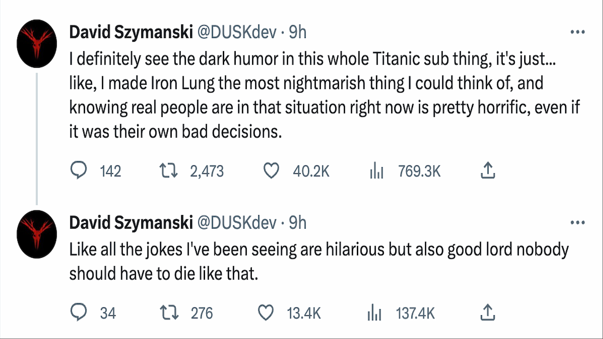 A Tweet from David Szymanski