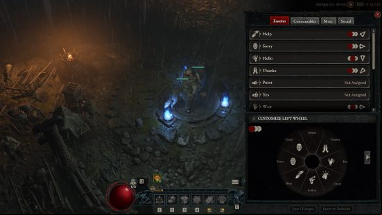 A top down view of a cobbled street from Diablo 4.
