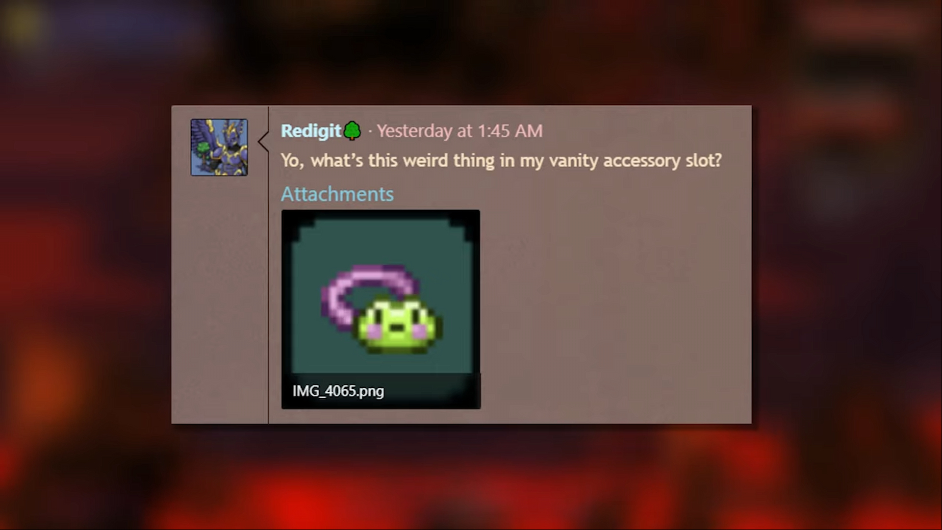 A pink and green frog bracelet posted under Redigit's forum comment