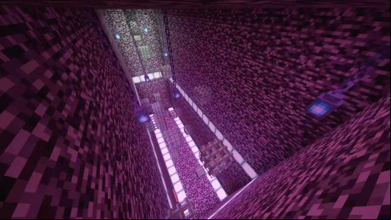 A purple level in the iVOTED Minecraft map.