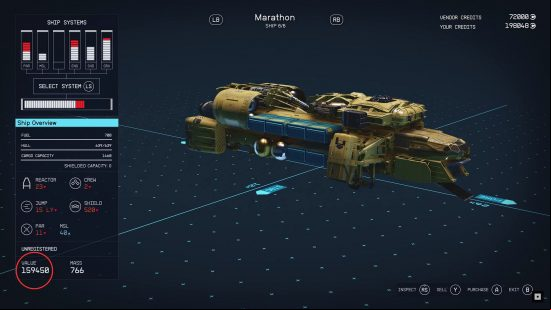 Starfield's economy might be completely broken, because of sandwiches