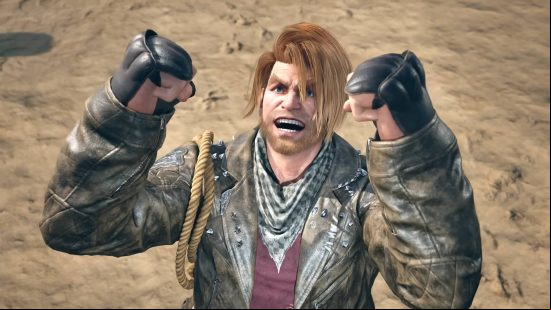 Paul is celebrating his win by cheering, hoping to make it to the top of the Tekken 8 tier list.
