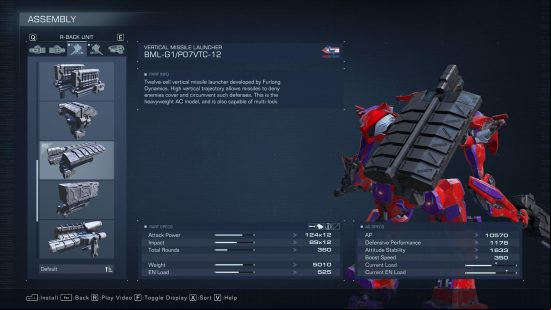 The best Armored Core 6 missle launcher