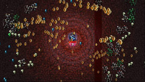Best Vampire Survivors build - Queen Sigma is surrounded by gold/