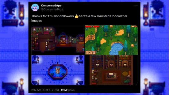 Haunted Chocolatier screenshots - Tweet from ConcernedApe: "Thanks for 1 million followers 👍here's a few Haunted Chocolatier images"