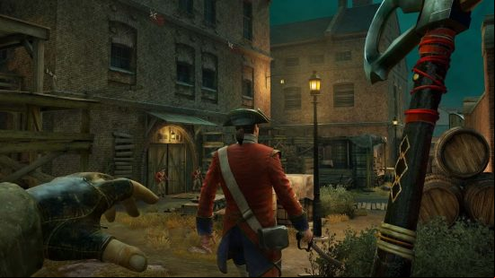 Assassin's Creed Nexus review: a character approaches an enemy with an axe