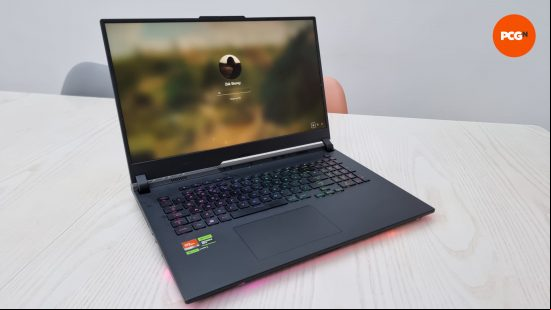 The Asus ROG Strix Scar 17 (2023) gaming laptop