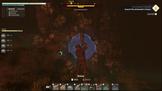 Mining Salt in Enshrouded.