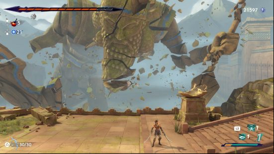 a floating statue in the old royal road