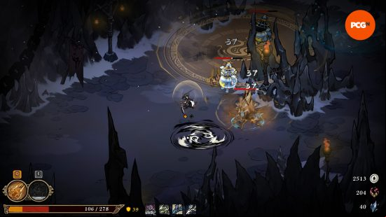 Realm of Ink demo - Gameplay of a player using the twin blades weapon.