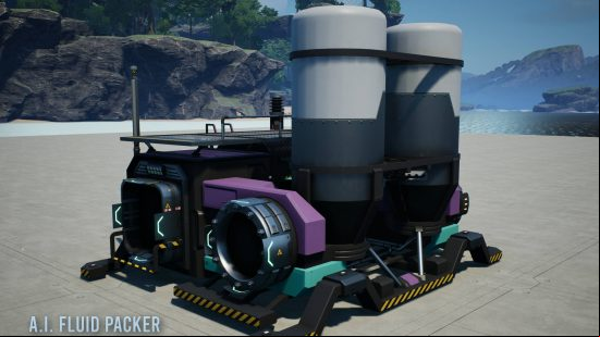 One of the devices you can build with Fluid Extras, one of the best Satisfactory mods.