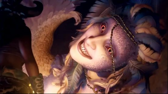 The beautiful but mad face of the sphinx, one of the DD2 enemies, though she isn't a combatant.