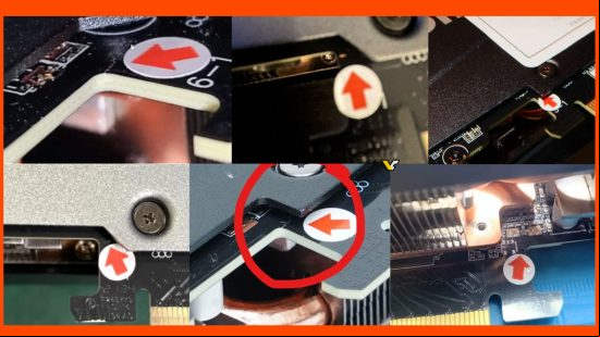Examples of cracked Gigabyte graphics cards - source: Louis Rossman/ebay