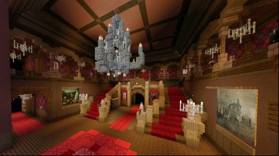 Cool Minecraft build ideas: A stunning haunted mansion built in Minecraft.